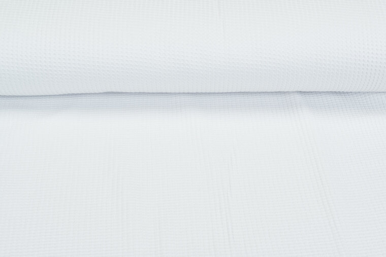 Waffelstrick Jersey Weiss