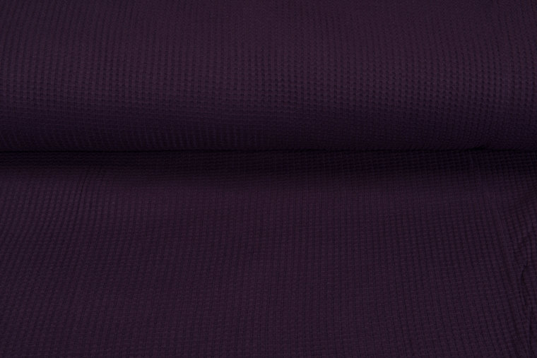 Waffelstrick Jersey dunkel violett