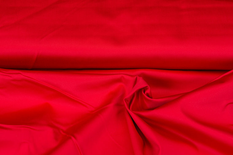 Baumwoll Stretch leuchtend rot