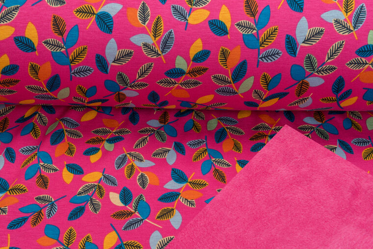 Alpenfleece bedruckt flower rosa