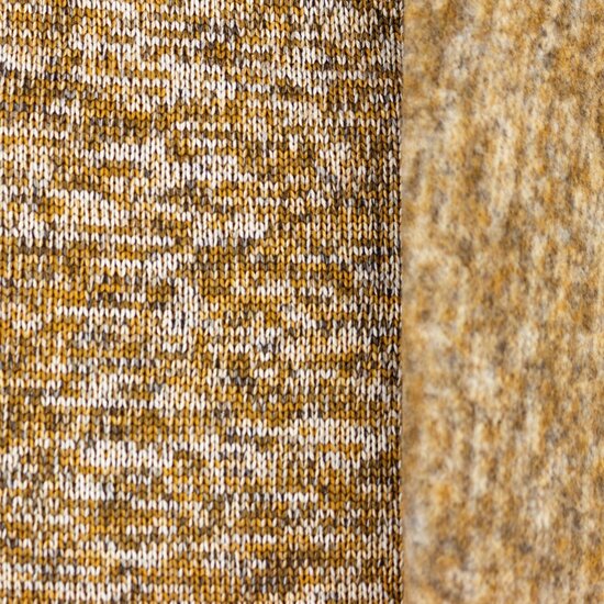 Strickfleece 3-Tone meliert ockergelb
