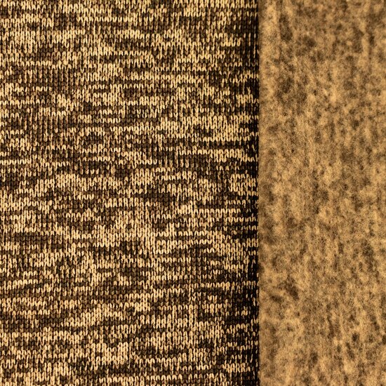 Strickfleece 3-Tone meliert braun