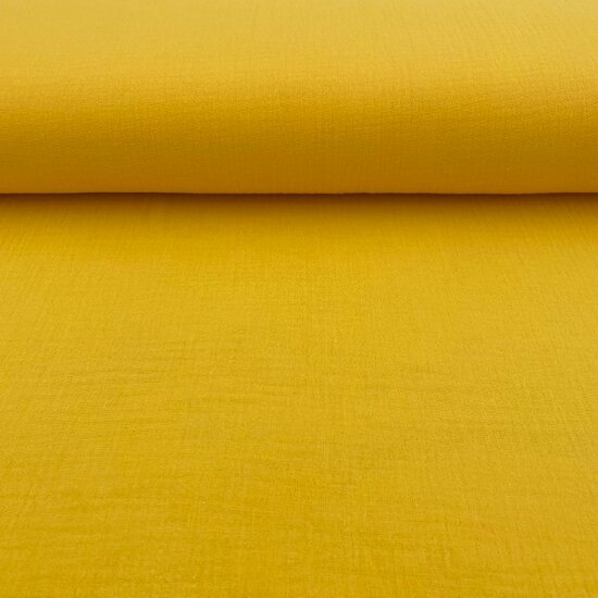 Baumwoll Musselin uni lemon