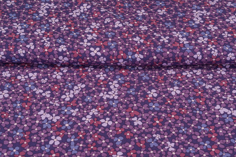 Viscose bedruckt flower violett
