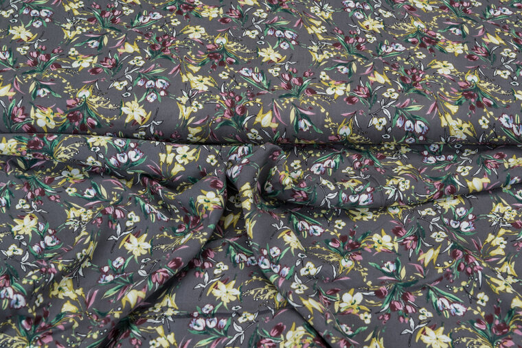Viscose bedruckt multicolor flower