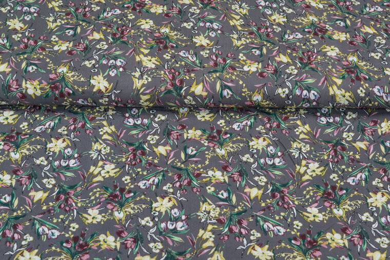 Viscose bedruckt multicolor flower