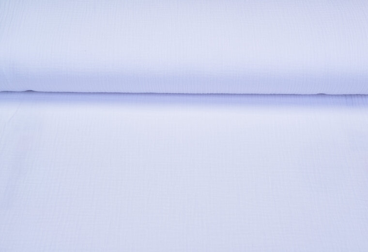 Baumwoll Musselin uni weiss