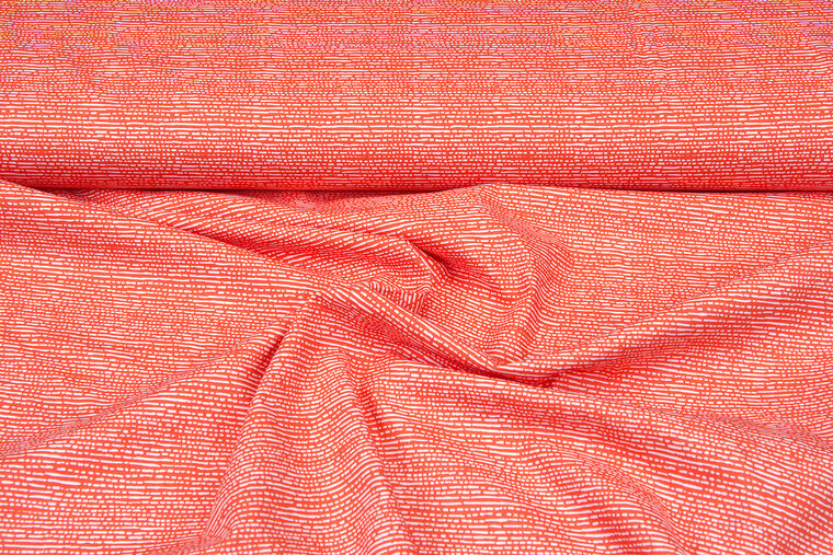 Baumwoll Popeline Bedruckt stripes orange