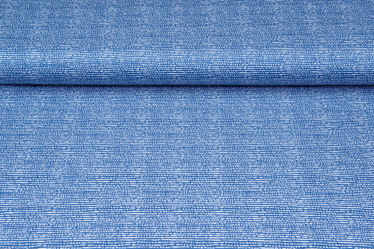 Baumwoll Popeline Bedruckt stripes blau