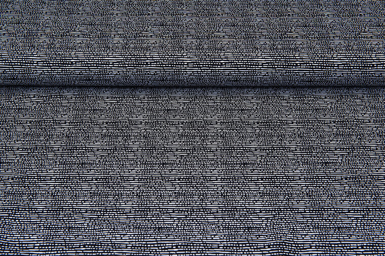 Baumwoll Popeline Bedruckt stripes schwarz
