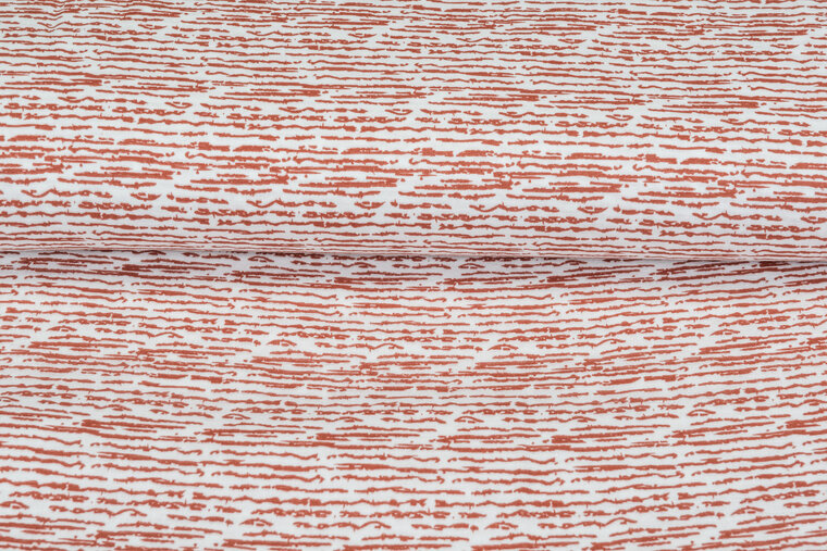Baumwoll Musselin bedruckt glatt stripes terra