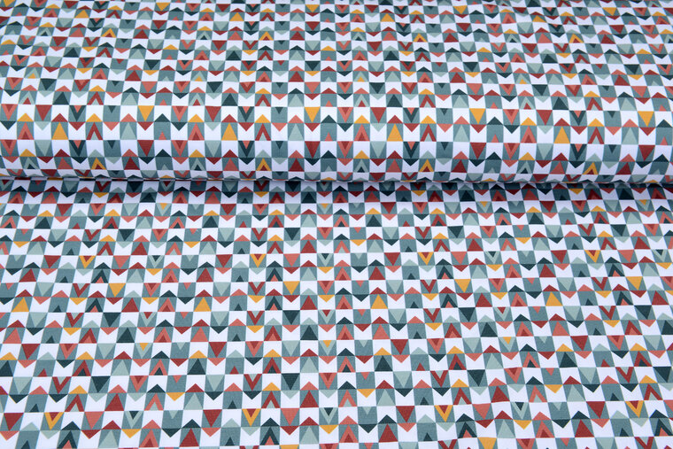 Baumwolljersey bedruckt triangle mint