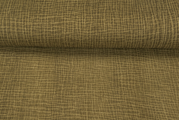 Baumwoll Musselin Dirty Wash goldbraun
