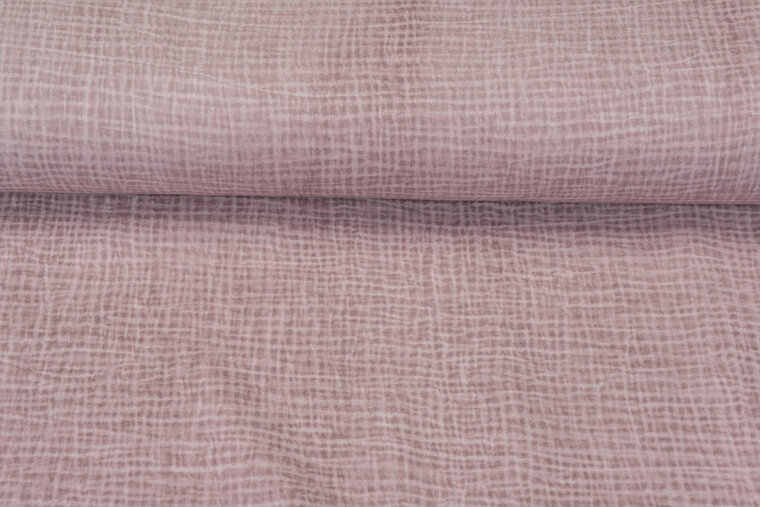 Baumwoll Musselin Dirty Wash pastell rosa