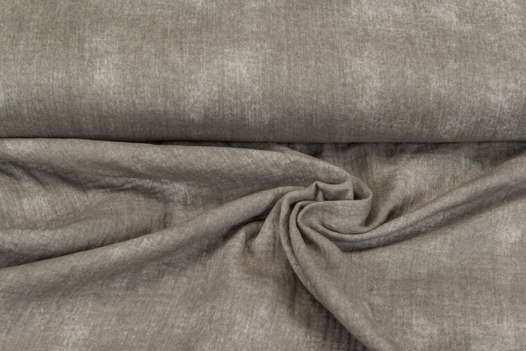 Baumwoll Musselin jeans look dunkelsand