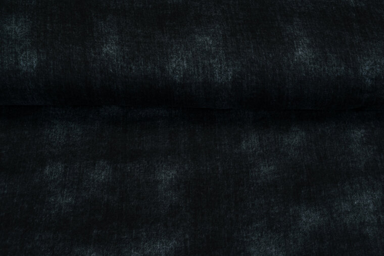 Baumwoll Musselin jeans look schwarz-antracite
