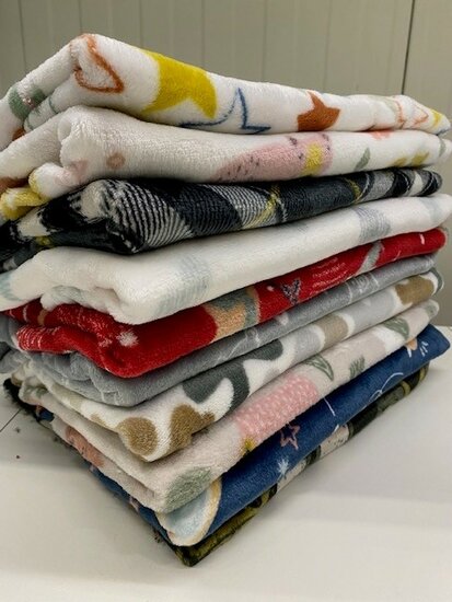 10 stück wellness fleece bedruckt