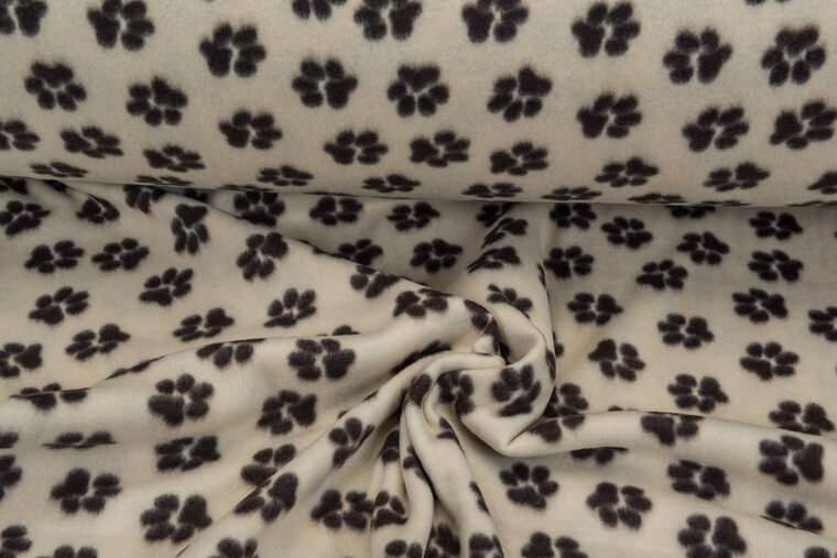 Micro Fleece anti-pilling animal ecru-beige