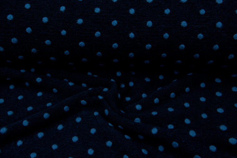 Boiled wool fluffy small dots petrol-hellpetrol