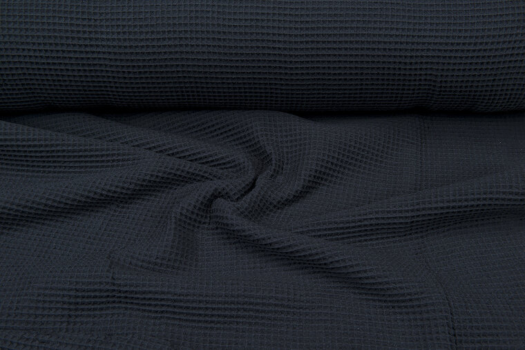 Waffeltuch fein schwarz