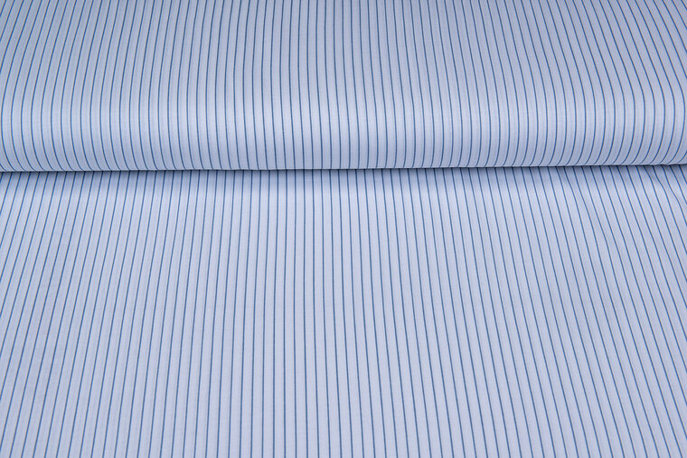 Viskose Jersey bedruckt stripes weiss-metalblau