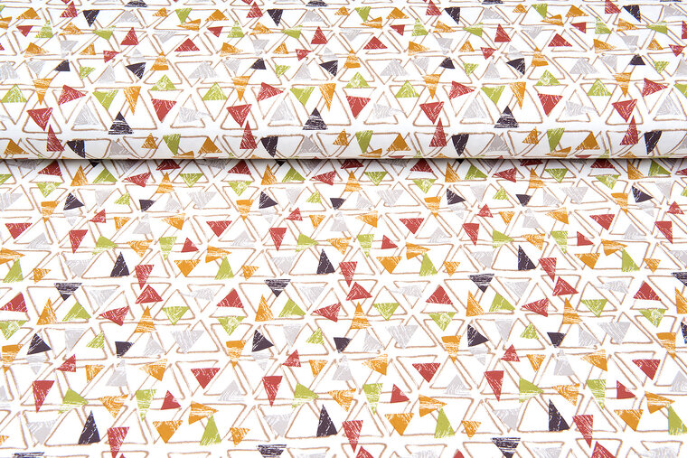 Baumwolljersey bedruckt triangle terra