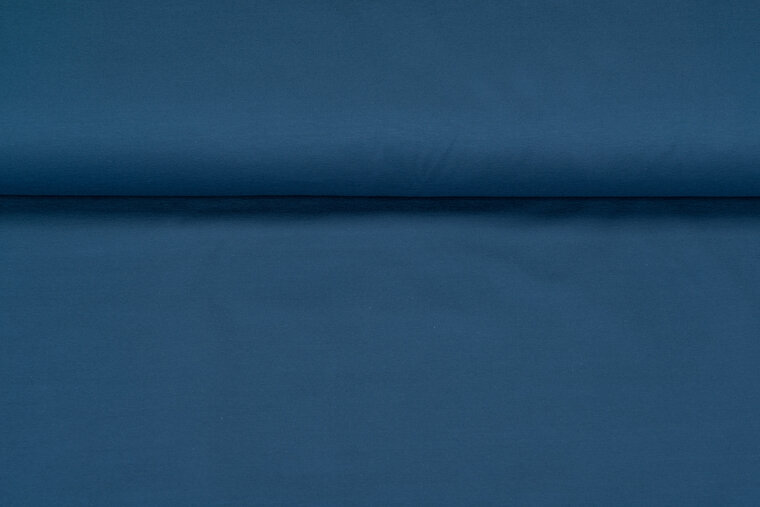 Baumwolljersey uni metal blau