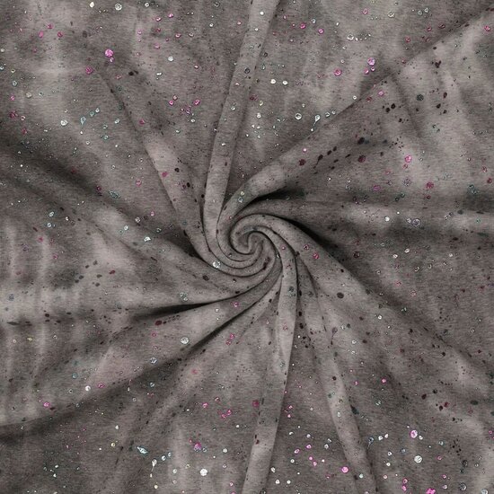 Alpenfleece Tie Dye Dropps dunkelgrau