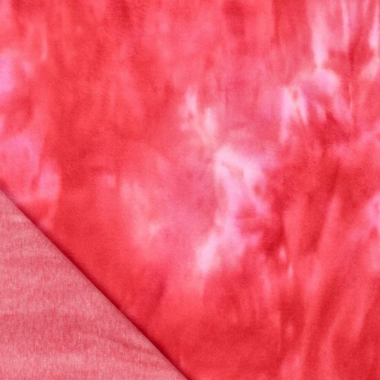 Alpenfleece Tie Dye rot-pink