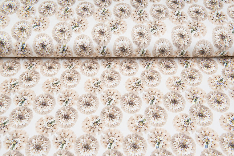 Baumwolljersey bedruckt digital little flowers weiss-beige