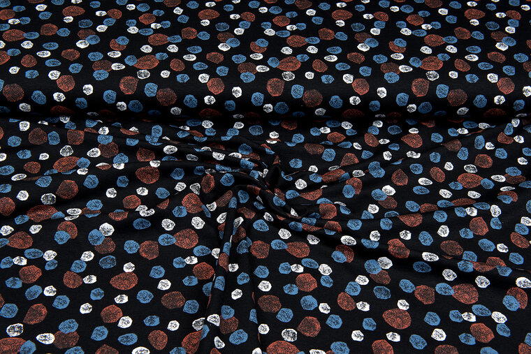 Baumwolljersey bedruckt stones black
