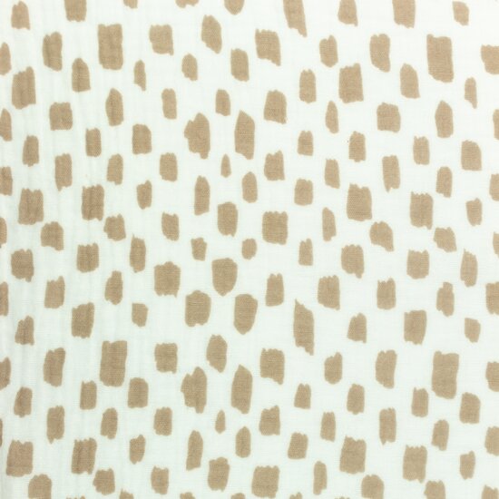 Baumwoll Musselin bedruckt glatt Brush Pattern sand