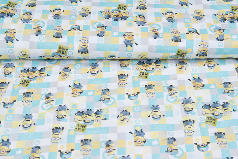 Lizenz Baumwoll Popeline Bedruckt Minions