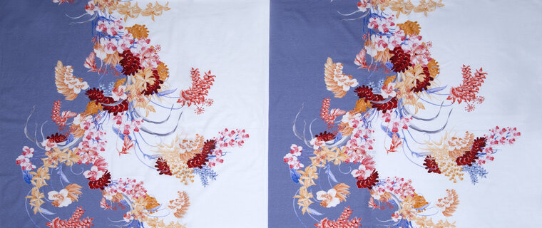 Viskosejersey bedruckt PANEL multicolor flower