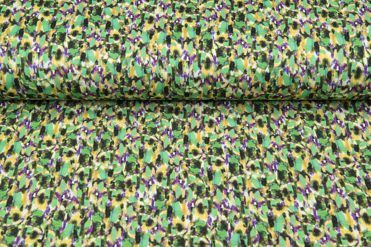 Viskose Jersey bedruckt camo watercolor pique gr&uuml;n