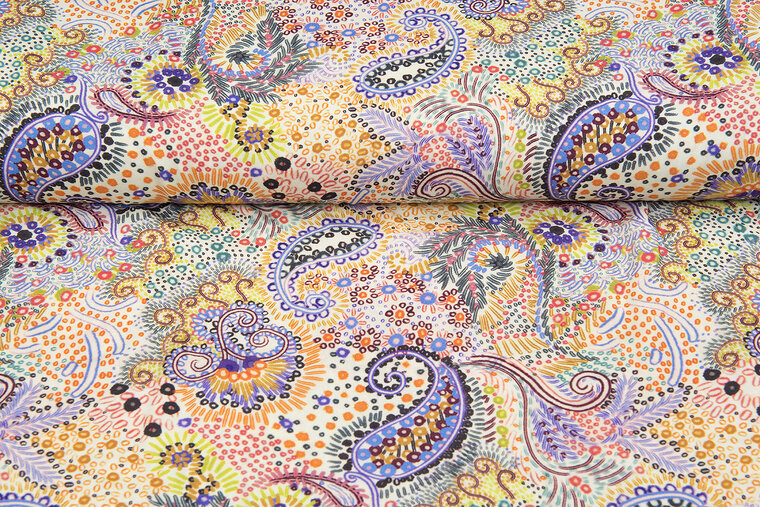 Viskose Jersey bedruckt dicrispy paisley poplin stretch