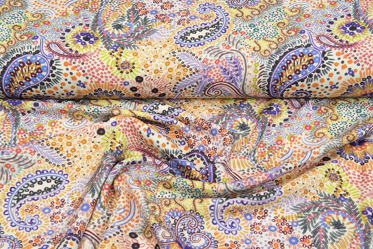 Viskose Jersey bedruckt dicrispy paisley poplin stretch