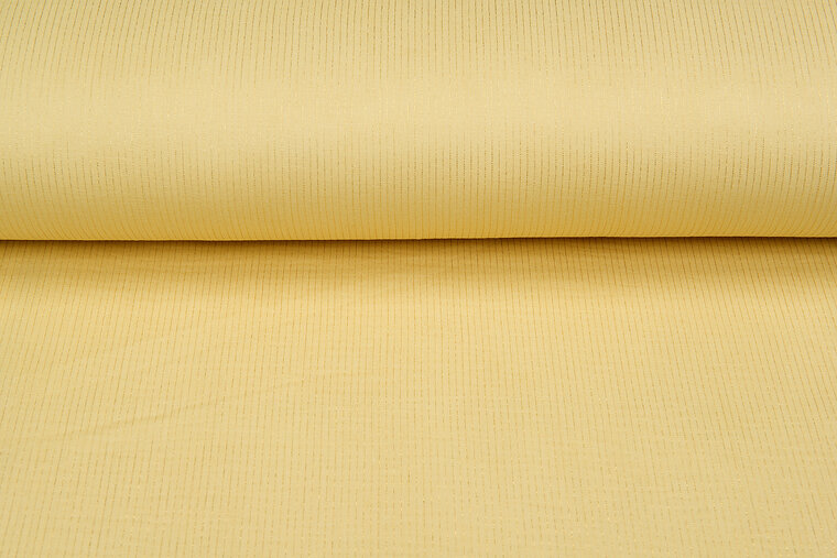 Baumwoll Musselin bedruckt bedrukt Foil Stripes gelb-gold
