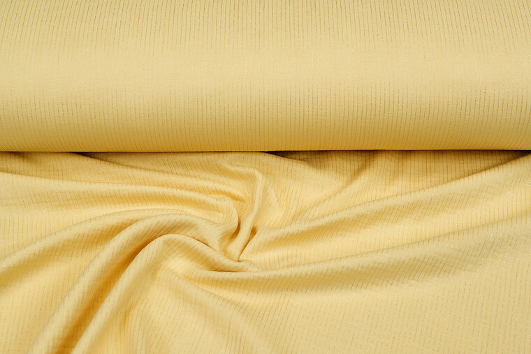 Baumwoll Musselin bedruckt bedrukt Foil Stripes gelb-gold