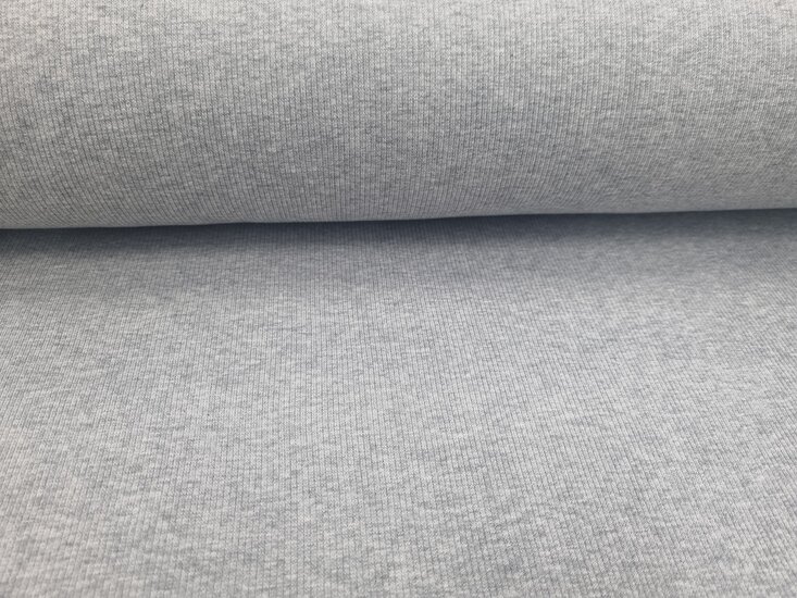 Feincord Jersey grau meliert