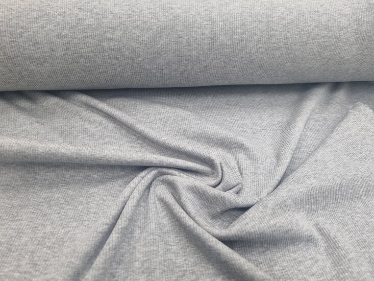 Feincord Jersey grau meliert