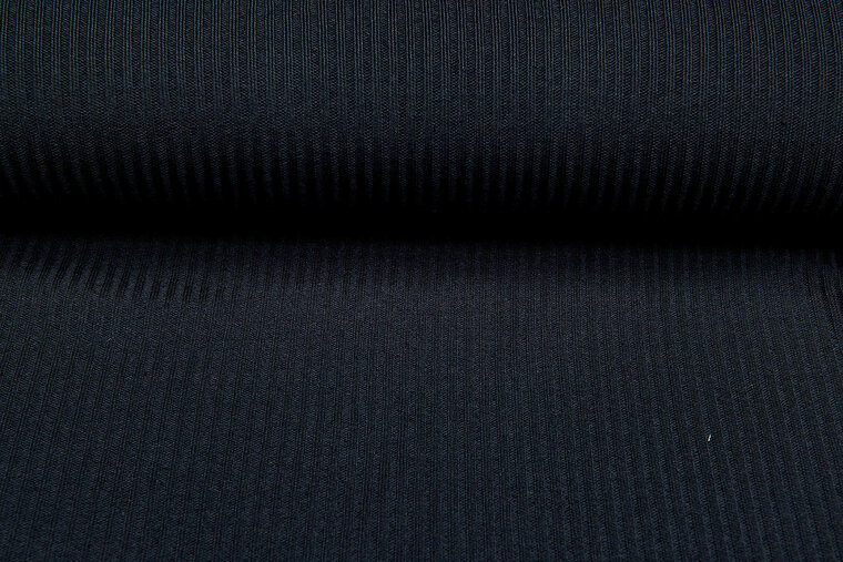 Strickstoff gro&szlig;e Rippe schwarz