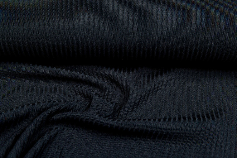 Strickstoff gro&szlig;e Rippe schwarz