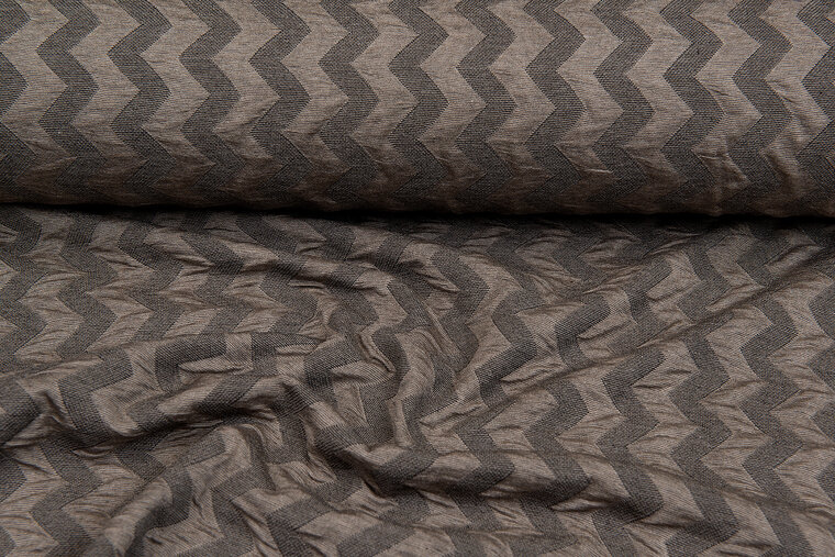 Strickstoff zigzag bronze