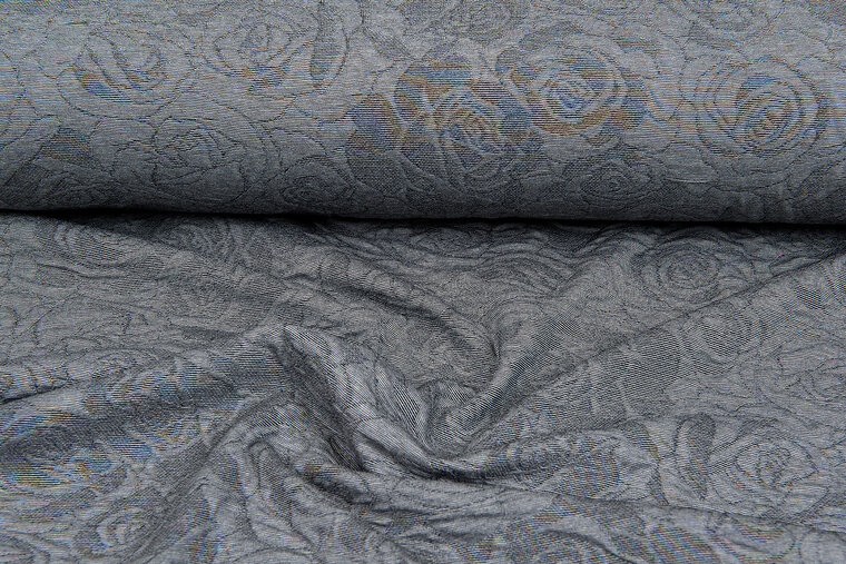 Strickstoff roses 1 grau-dunkelgrau