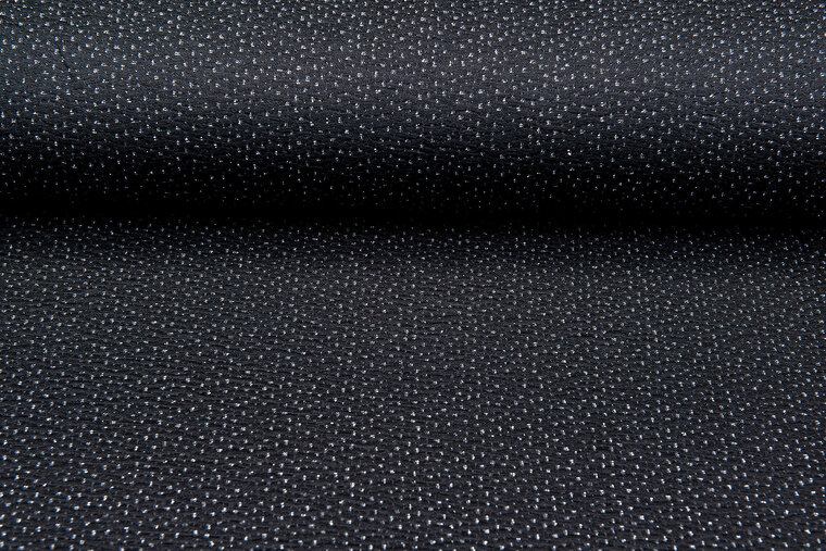 Strickstoff little dots schwarz-hellgrau