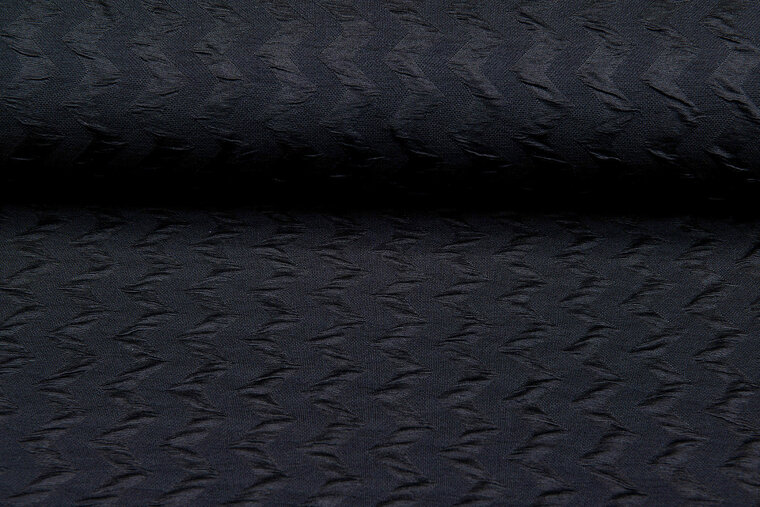 Strickstoff zigzag schwarz
