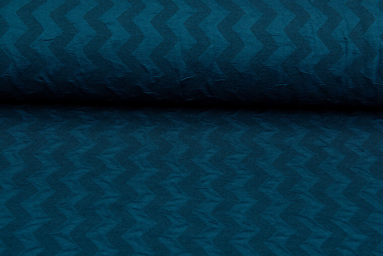 Strickstoff zigzag petrol