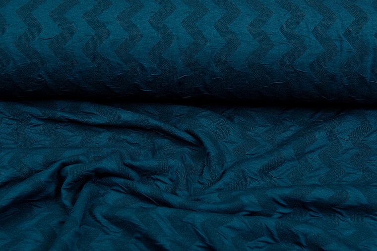 Strickstoff zigzag petrol