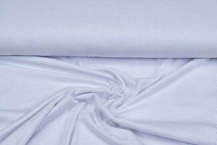 Rippjersey weiss